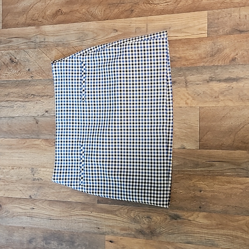 Zara Black and White Gingham Mini Skirt